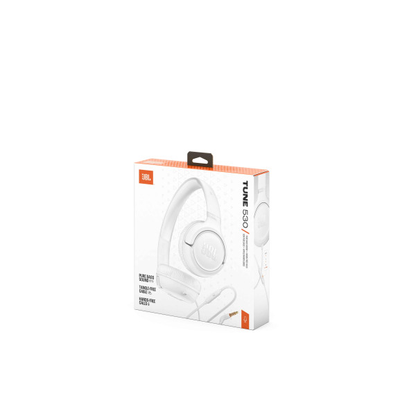 Фото - Навушники накладні дротові JBL Tune 530 White (JBLT530WHT)