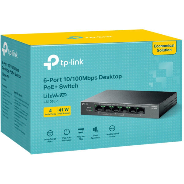 Фото - Коммутатор локальної мережі (Switch) TP-Link LS106LP