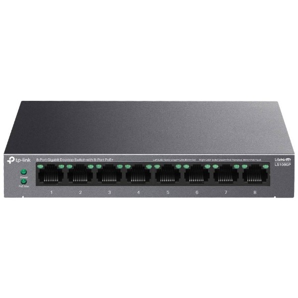 Фото - Коммутатор локальної мережі (Switch) TP-Link LS108GP