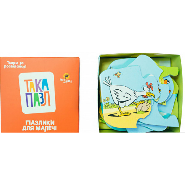 Фото - Настольная игра (до 2 лет) Taka Maka Котик, собачка, курочка 3 в 1 (18 эл)- найди отличия (190001-UA)