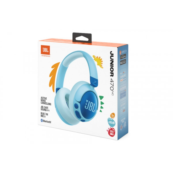 Фото - Наушники накладные беспроводные JBL Jr 470 nc Blue (JBLJR470NCBLU)