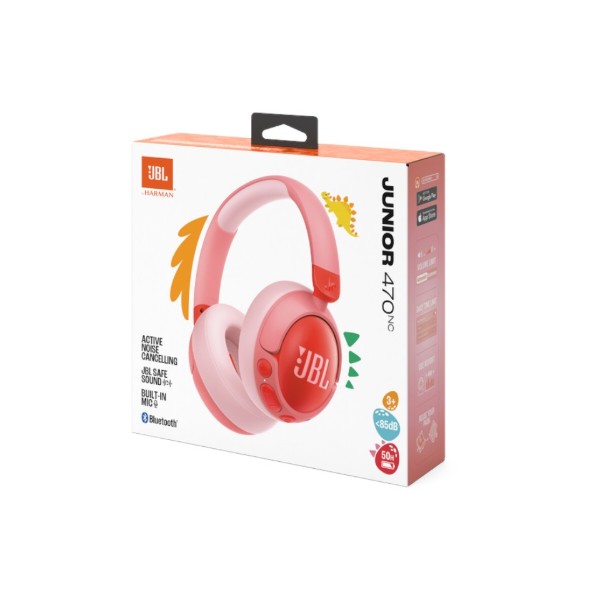 Фото - Наушники накладные беспроводные JBL Jr 470 nc Pink (JBLJR470NCPIK)