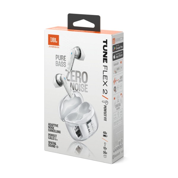 Фото - Наушники вкладыши беспроводные TWS JBL Tune Flex 2 Ghost White (JBLTFLEX2GWHT)