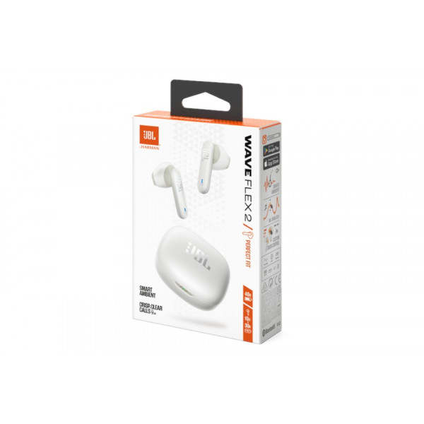 Фото - Навушники-вкладиші бездротові TWS JBL Wave Flex 2 White (JBLWFLEX2WHT)