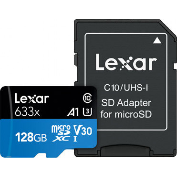 Фото - Карта памяти Lexar High-Performance 633x 128GB UHS-I С10 A1 V30 U3 (LSDMI128BB633A)