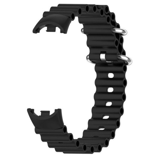 Фото - Ремінець для фітнес-браслету BeCover Wave Style for Xiaomi Mi Smart Band 8 / 9 / 10 Black (714348)