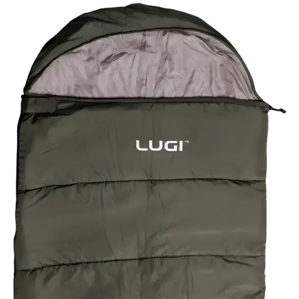 Фото - Спальный мешок Lugi 210×70 см с капюшоном хаки (LU-010)