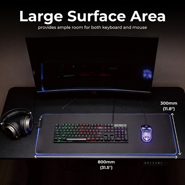 Фото - Килимок для миші Lumi RGB 800x300 см (HS084967)
