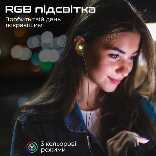 Фото - Наушники вкладыши проводные Promate lumibuds-c.black