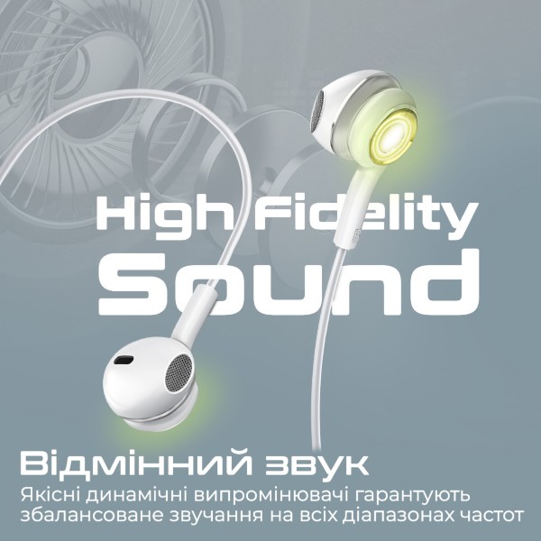 Фото - Наушники вкладыши проводные Promate lumibuds-c.silver