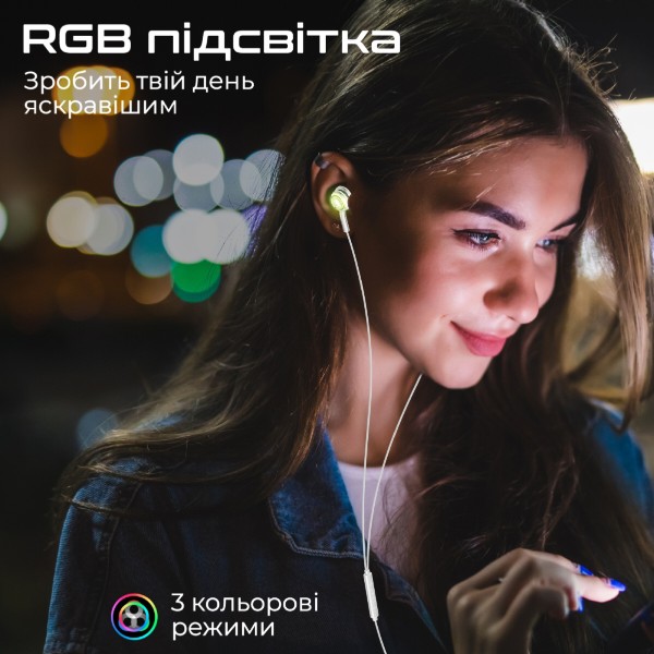 Фото - Наушники вкладыши проводные Promate lumibuds-c.silver