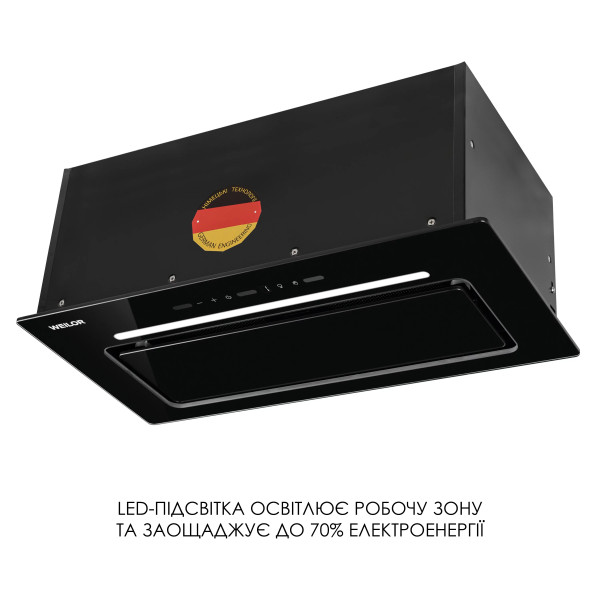 Фото - Вытяжка встраиваемая Weilor LUMINA WBG 69 BLACK SILENCE