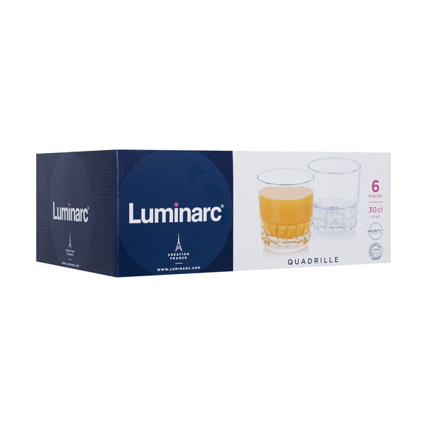 Фото - Набор стаканов Luminarc Quadrille 6x300 мл (P4788)