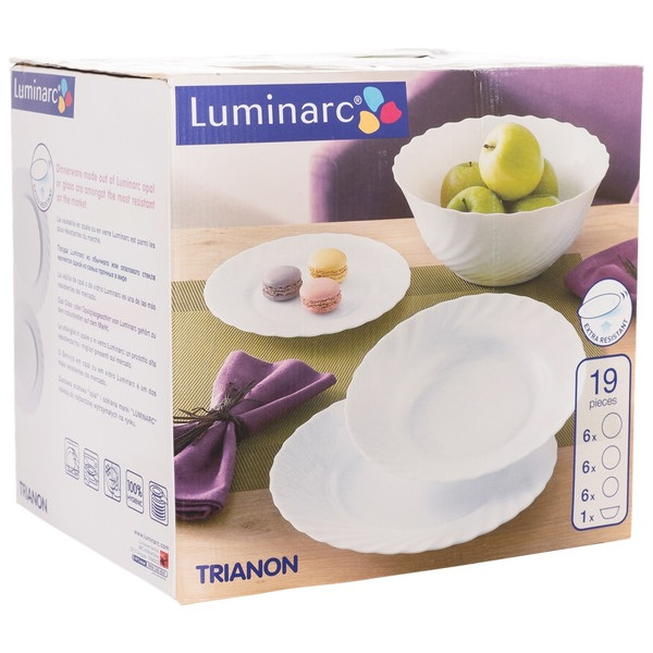 Фото - Столовий сервіз Luminarc Trianon 19 пр. (00144)