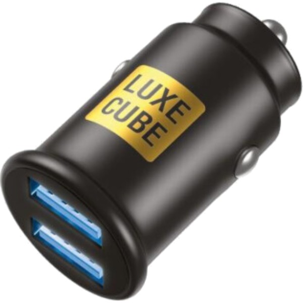 Фото - Автомобільний зарядний пристрій Luxe Cube 2USB 12W Black (8886899698465)