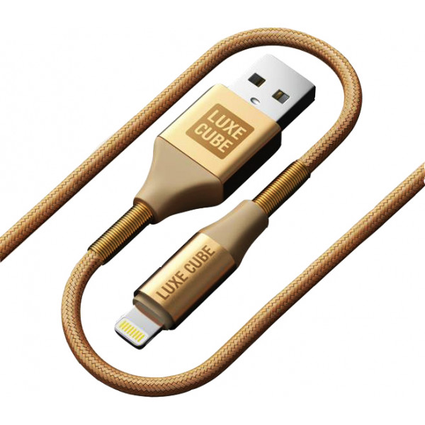 Фото - Кабель синхронізації даних Luxe Cube Armored USB-Lightning 1m Gold (8886668670012)