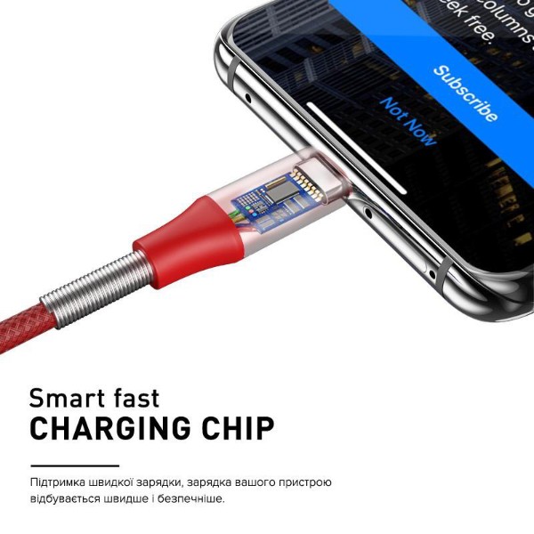 Фото - Кабель Luxe Cube Armored USB-Lightning 1m Red (8886668686099)