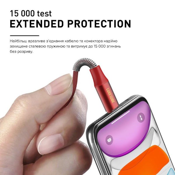 Фото - Кабель Luxe Cube Armored USB-Lightning 1m Red (8886668686099)
