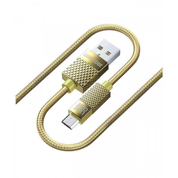 Фото - Кабель Luxe Cube Premium USB-microUSB 1m Gold (8889986489885)