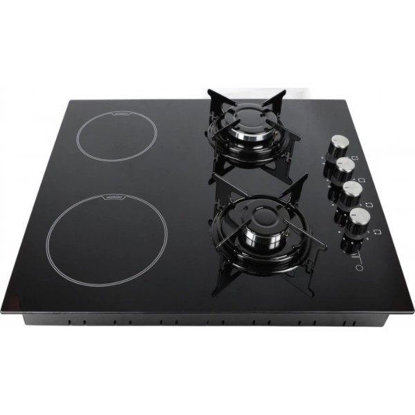 Фото - Варильна поверхня комбінована Luxell V6-22PYF BLACK