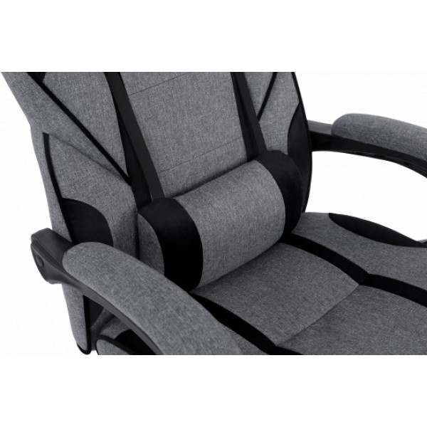 Фото - Крісло для геймерів GT Racer X-2749-1 Fabric Gray/Black Suede