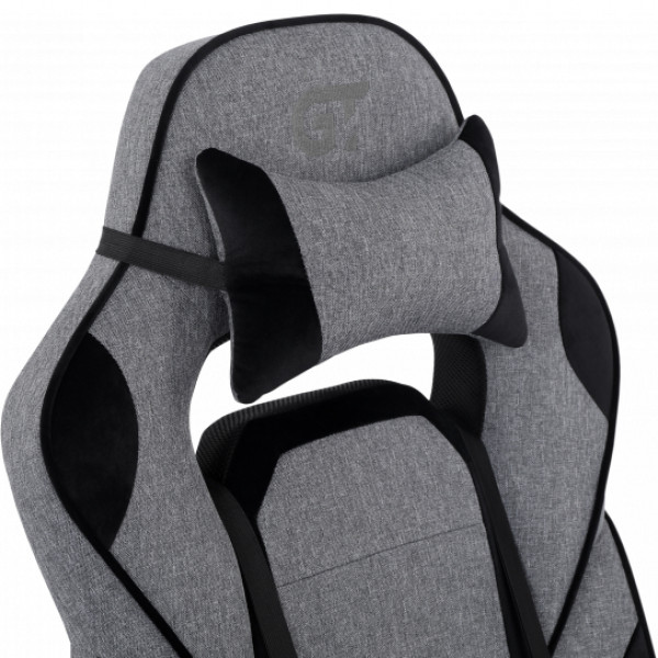 Фото - Крісло для геймерів GT Racer X-2749-1 Fabric Gray/Black Suede