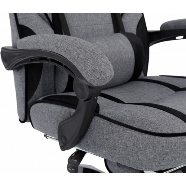 Фото - Крісло для геймерів GT Racer X-2749-1 Fabric Gray/Black Suede