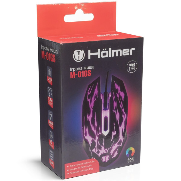 Фото - Миша дротова ігрова Holmer M-01GS