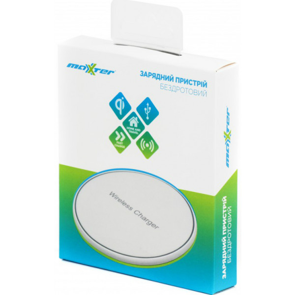 Фото - Бездротовий зарядний пристрій Maxxter M-QIF-03 White
