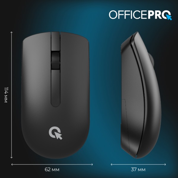Фото - Миша бездротова OfficePro Silent Click Wireless Black (M175B)