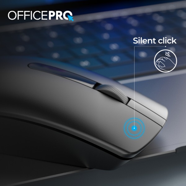 Фото - Миша бездротова OfficePro Silent Click Wireless Black (M175B)