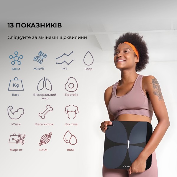 Фото - Ваги YUNMAI Pro Smart Scale Black (M1806CH-BK)