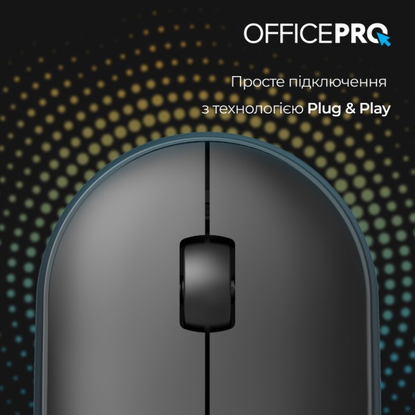 Фото - Мышь беспроводная OfficePro Silent Click Wireless Black (M185B)