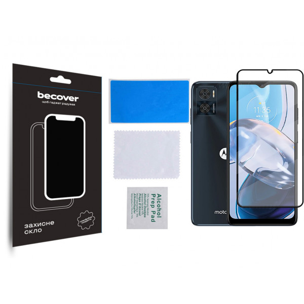 Фото - Захисне скло для смартфону BeCover for Motorola Moto E22/E22i Black (709731)