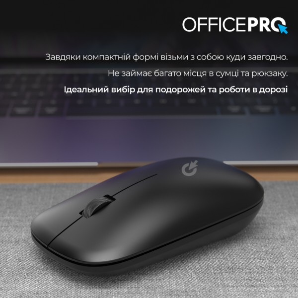 Фото - Мышь беспроводная OfficePro Silent Click Wireless Black (M225B)