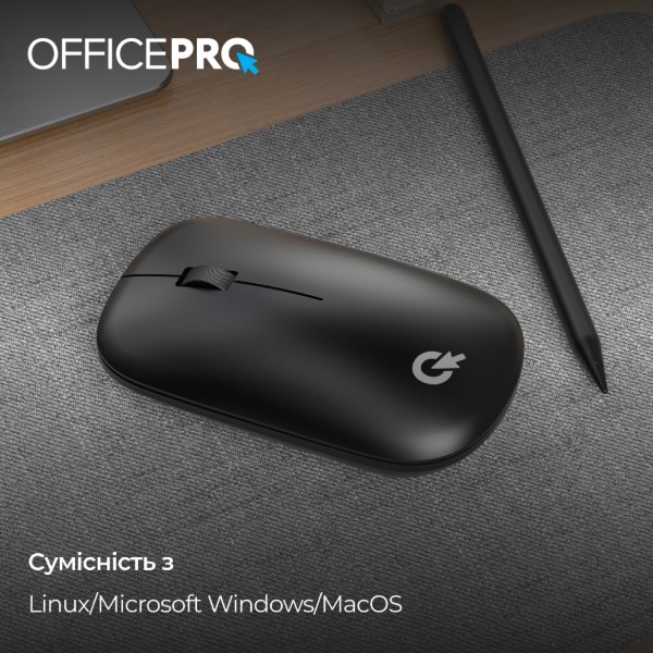 Фото - Мышь беспроводная OfficePro Silent Click Wireless Black (M225B)