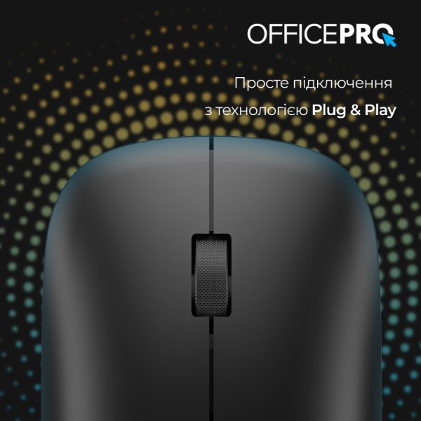 Фото - Мышь беспроводная OfficePro Silent Click Wireless Black (M225B)