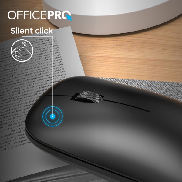 Фото - Мышь беспроводная OfficePro Silent Click Wireless Black (M225B)