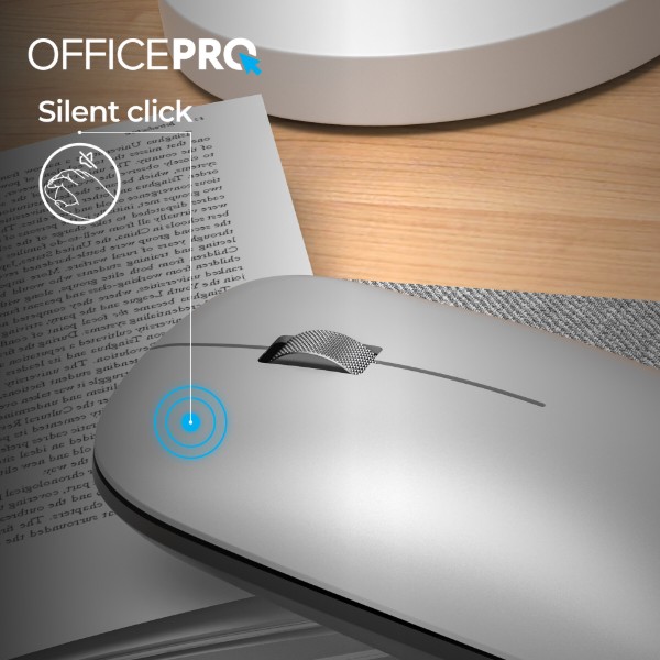 Фото - Мышь беспроводная OfficePro Silent Click Wireless Silver (M225S)