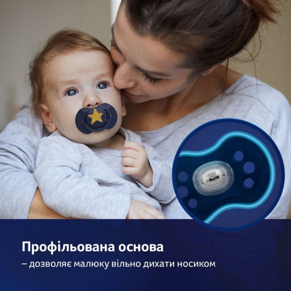 Фото - Симметричная пустышка Lovi Stardust 3-6 мес 2 шт. синяя (22/893_blue)