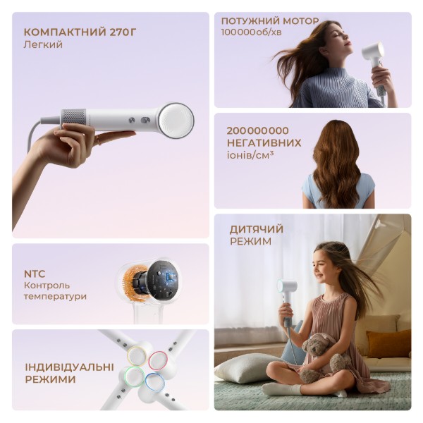Фото - Фен Dreame Hair MINI Purple (AHG11APPL)