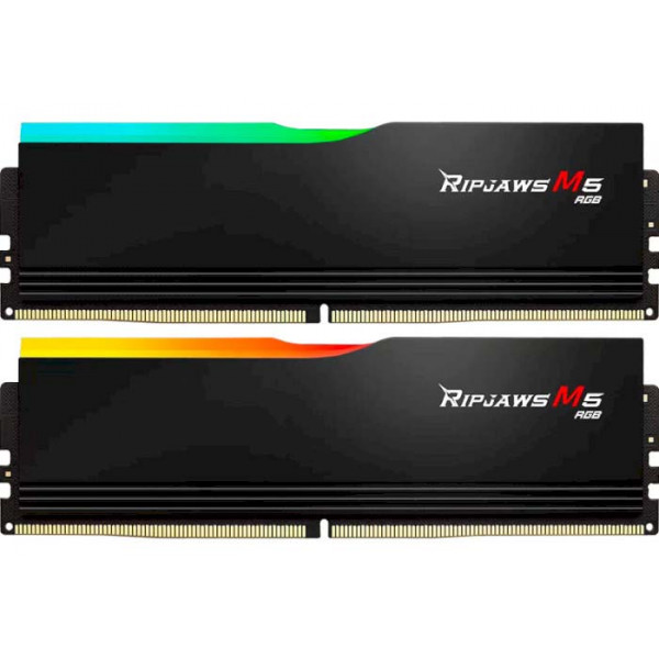 Фото - Память DDR G.Skill Ripjaws M5 RGB Black DDR5-6400 64GB (2x32GB) (F5-6400J3239G32GX2-RM5RK) Фото - Память DDR G.Skill Ripjaws M5 RGB Black DDR5-6400 64GB (2x32GB) (F5-6400J3239G32GX2-RM5RK)