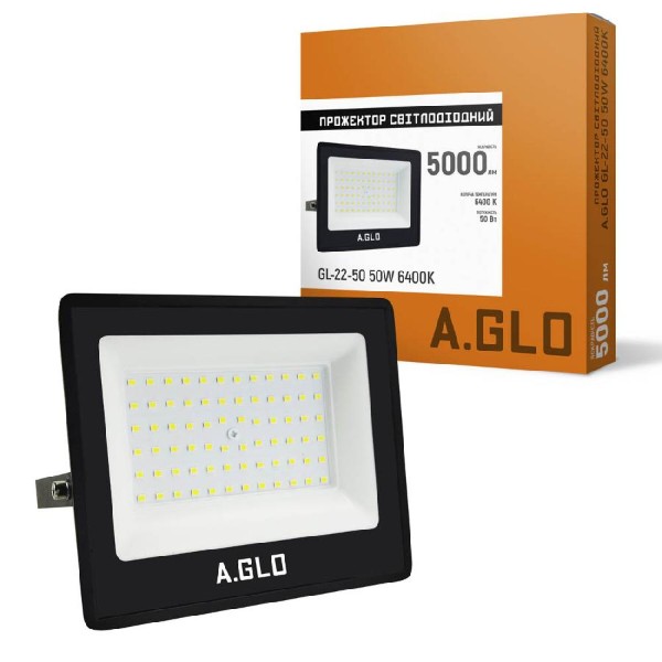Фото - Світлодіодний прожектор A.GLO GL-22-50 50W 6400K (000058905)