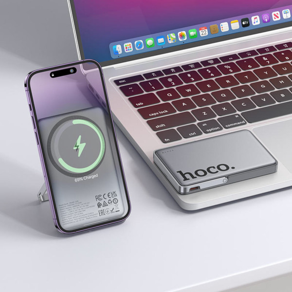 Фото - Батарея мобільна HOCO Q36 Sunlight PD20W Magnetic 5000 mAh Metal Grey (714986)