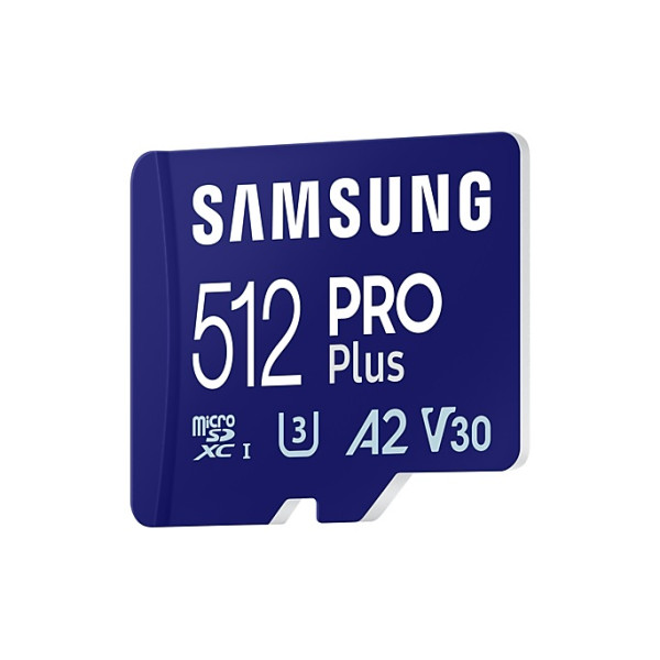 Фото - Карта пам'яті Samsung PRO Plus microSDXC 512GB UHS-I U3 V30 A2 + SD адаптер (MB-MD512SA/EU)