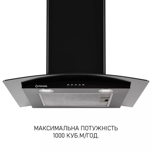 Фото - Вытяжка декоративная Minola MTG 6642 BL 1000 LED