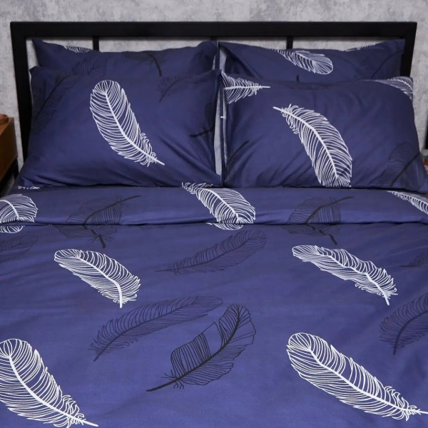 Фото - Комплект постельного белья Moon&Star Микросатин Premium Night Feathers King Size 220x240 см нав. 2х40х60 (MS-820007945)
