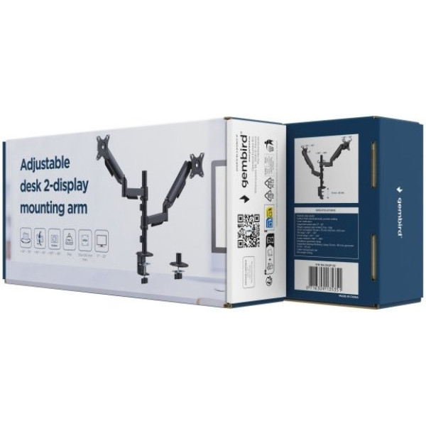 Фото - Кріплення настільне Gembird MA-DA2P-02