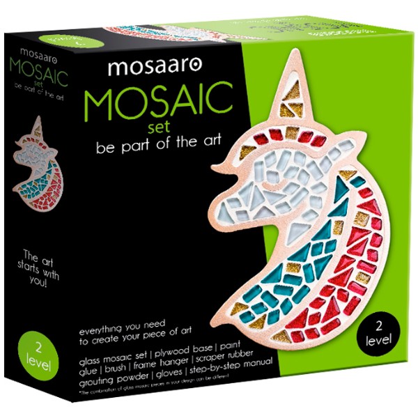 Фото - Стеклянная мозаика Mosaaro Unicorn. Единорог (MA2002)