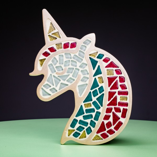 Фото - Стеклянная мозаика Mosaaro Unicorn. Единорог (MA2002)